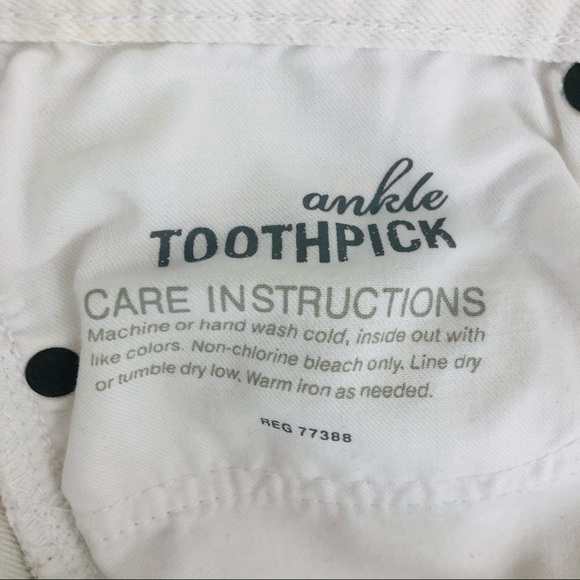 J. CREW Toothpick Ankle Jean White 25 - Picture 6 of 6